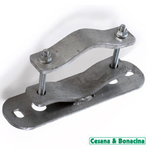 Zanca pari muro zincatura elettrolitica per pali Ø 30mm - 80 mm
