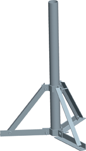 Treppiedi smontabile con tubo mt 1 Ø 60x3