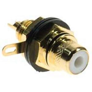 Presa RCA dorata da pannello Hi-Grade Nera