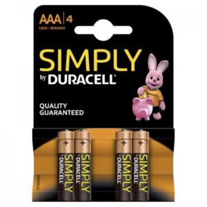 Batteria Alkalina AAA Duracell Simply Blister 4 pz