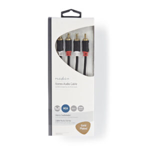 Cavo Audio 2 x RCA M - 2 x RCA M GOLD 3 mt