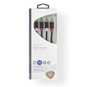 Cavo Audio 2 x RCA M - 2 x RCA M GOLD 5 mt