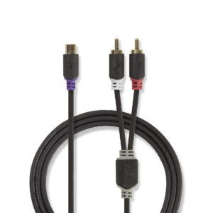 Cavo Audio 2 x RCA M - RCA F 0.20 m