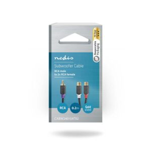 Cavo Audio 2 x RCA F - RCA M 0.20 m