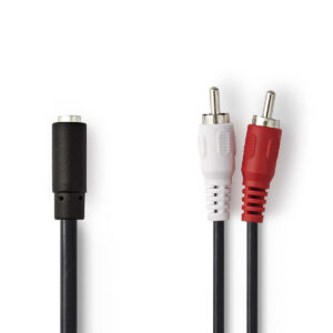 Cavo Audio Stereo 2x RCA maschio - Femmina da 3,5 mm