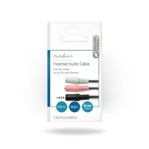 Adattatore Audio Mic+Cuffia Nedis