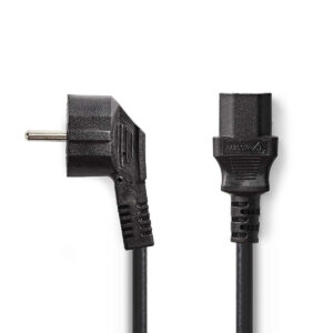 Cavo di alimentazione Spina Schuko - presa IEC-320-C13 a 90°, 2 mt