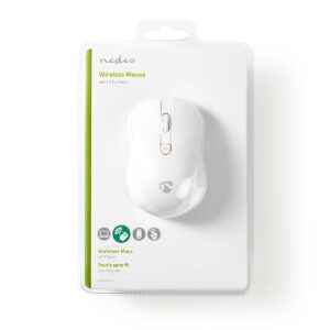 Mouse Wireless Nedis - 1000 DPI - 3-Button - Bianco