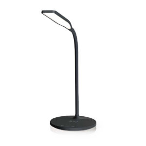 Lampada da tavolo con caricabatterie QI wireless Nera