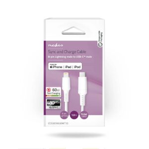 Cavo USB C - Lightning 1 mt Bianco