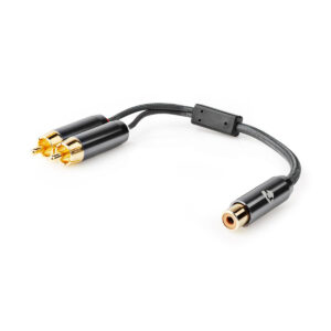 Cavo Audio 2 x RCA M - RCA F 0.20 m Gold Plated