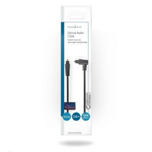 Cavo Audio ottico Toslink Nedis 2 mt con connettore a 90°