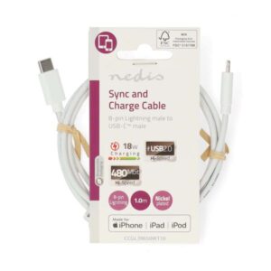 Cavo USB C - Lightning 1 mt Bianco