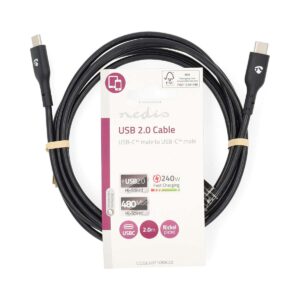 Cavo USB 2.0 Tipo C maschio - Tipo C maschio 2 mt