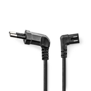 Cavo d'alimentazione 220V con spina a "8"  con connettore a 270° 3 mt