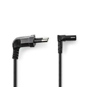Cavo d'alimentazione 220V con spina a "8"  con connettore a 90° 5 mt