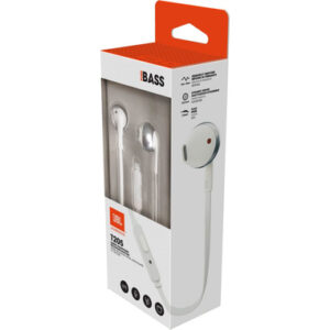 Auricolare con microfono JBLT205 Bianca