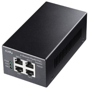 Iniettore Gigabit POE+/POE a 2 canali da 30W