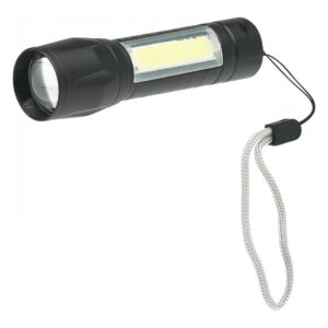 Torcia ricaricabile a LED 1W con zoom e lanterna laterale THOR MAX