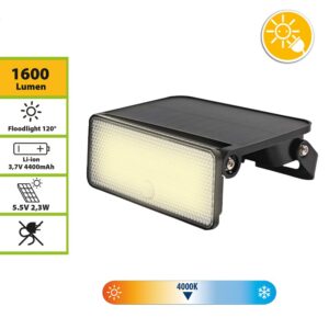 Faro Led 1600 Lumen a carica solare
