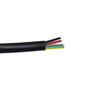 Cavo telefonico a piattina 4C Nero