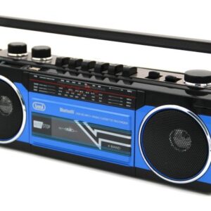 Radio registratore portatile a cassetta con FM e bluetooth Blu