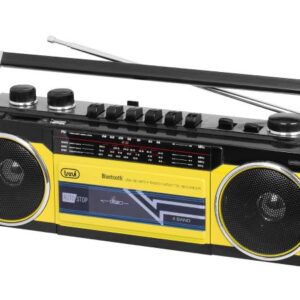 Radio registratore portatile a cassetta con FM e bluetooth Giallo