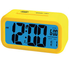 Sveglia digitale con termomentro SLD 3068 S Gialla