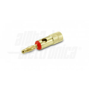 Spina Banana dorata Rosso Ø 4mm