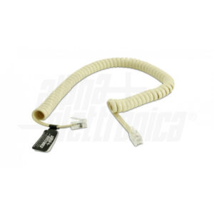 Cavo telefonico Avorio a spirale 5 mt con connettore RJ9