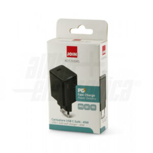 Caricatore USB C - GaN 45W Power Delivery - Nero
