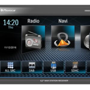 Phonocar VM069 Autoradio Monitor 2DIN Touch 6,2" USB AUX BT FM Smartphone Link Auto