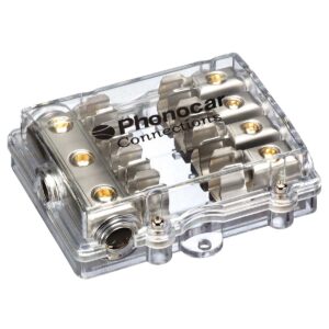 Portafusibile di potenza 10x38 con quattro uscite