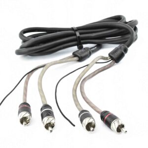 Cavo Audio doppia schermatura 2 x RCA M - 2 x RCA M 2 mt + rem Phonocar