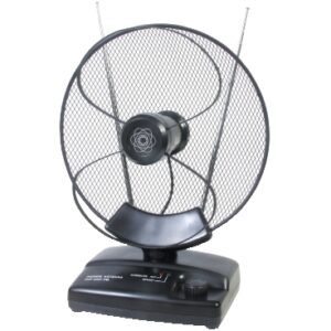 Antenna amplificata da interni per DVB-T/T2 e radio FM con filtro LTE e guadagno regolabile