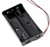 Portapile per 2 batterie 18650 con filo