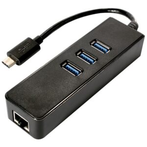 Convertitore USB-C 3.0 / LAN GIGABIT con HUB USB 3.0 a 3 PORTE