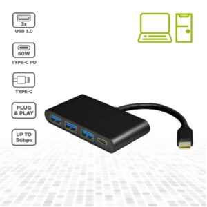 Hub USB-C 3 porte USB-A 3.0 + PD