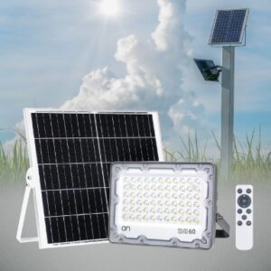 Faro LED 15W solare da esterno con pannello - 1200LM