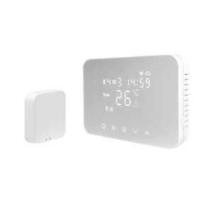 Cronotermostato smart a batterie soft touch Bianco I-Snatch