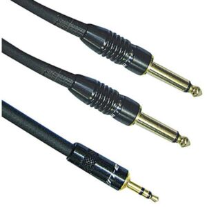 Cavo Audio Jack 3.5 st. - 2 x Jack 6.3 mo. 1,5 mt