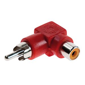 Adattatore Spina RCA - Presa RCA 90° Rosso