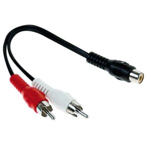 Adattatore audio RCA Femmina - 2 x RCA Maschio - 0,2 mt