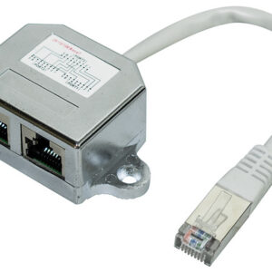 Adattatore plug RJ45 sdoppiatore 2 ETHERNET