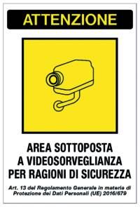 Segnaletica di "Area Videosorvegliata"