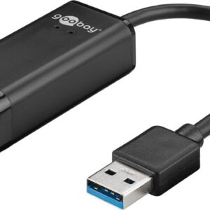 Adattatore di rete da USB 3.0 a Gigabit Ethernet, nero, 0.1 m
