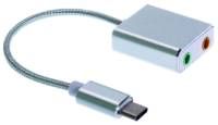 Adattatore USB-C M - 2 x Jack Ø 3.5 mm st. F