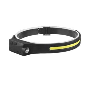 Torcia da testa 5w cob + 1w led 350lm 1200mah