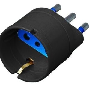Adattatore Spina 16A Presa Schuko Nera