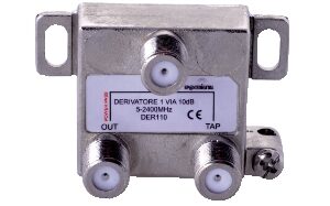 Derivatore TV Verticale 1 IN 1 OUT 1 DER. "F" -10db
